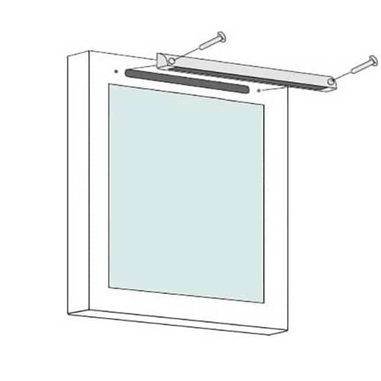 Mortaise de ventilation : fenêtre PVC avec mortaise seule